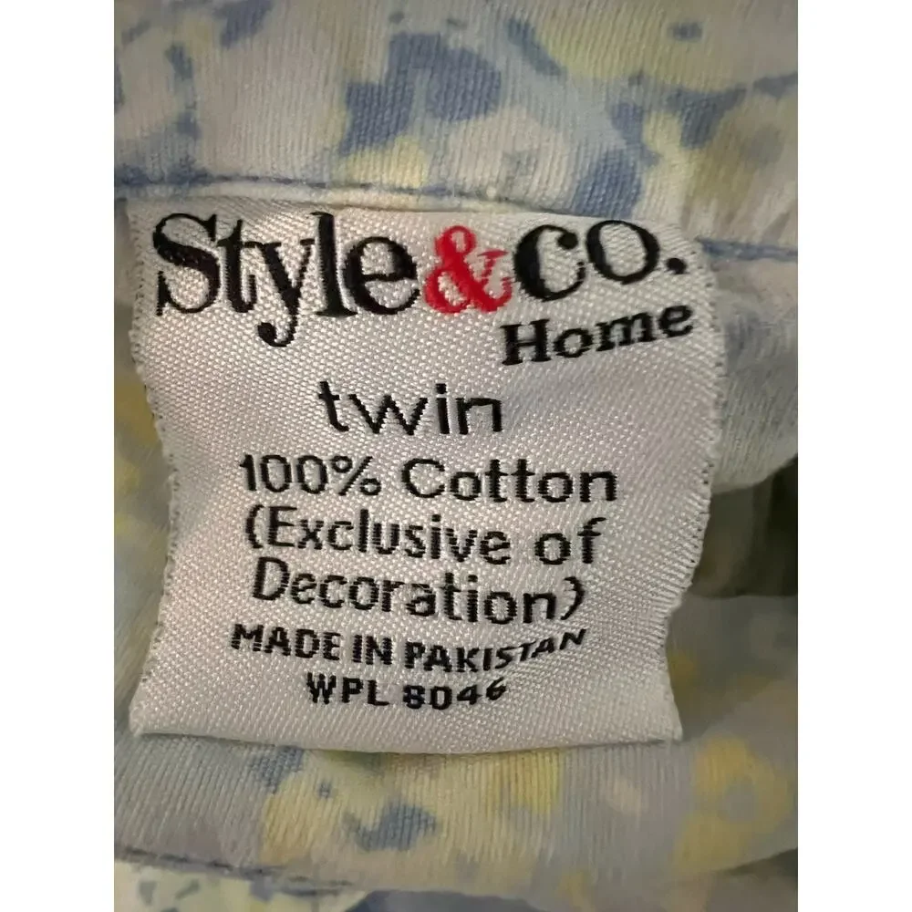 Macy’s Style Co home Twin Duvet cover embroidered flowers Floral French Country